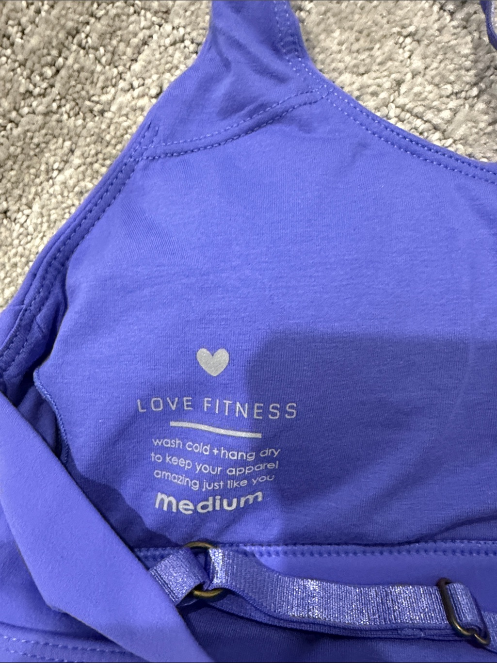 Love Fitness Seamless Blue Scoop-Neck Sports Bra Nwot — image 3 of 3